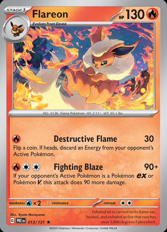 Image of Flareon Prismatic Evolutions (PRE) #013