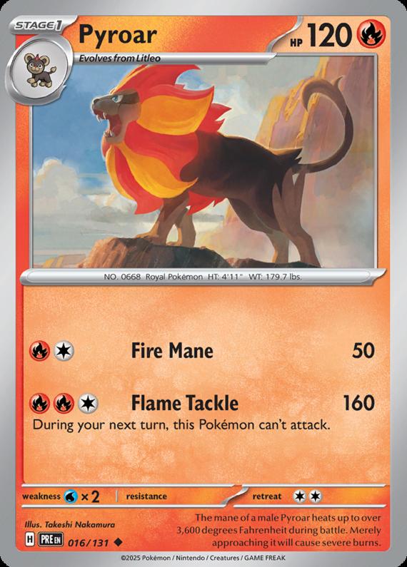Image of Pyroar Prismatic Evolutions (PRE) #016