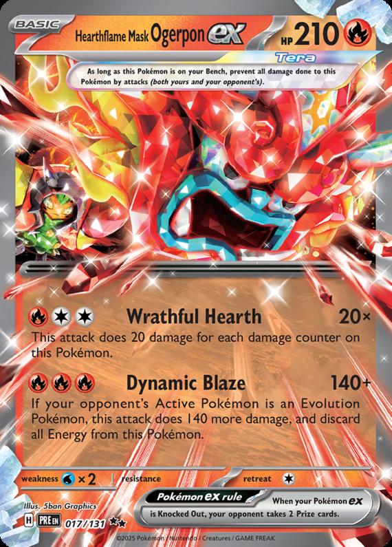 Image of Hearthflame Mask Ogerpon ex Prismatic Evolutions (PRE) #017