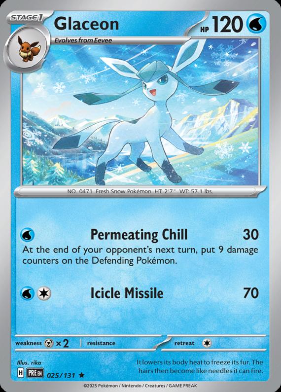 Image of Glaceon Prismatic Evolutions (PRE) #025