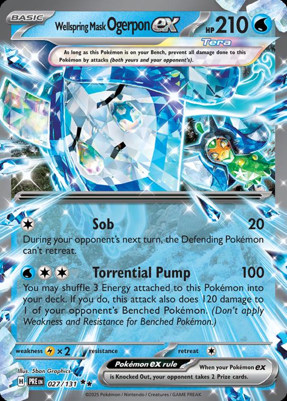 Image of Wellspring Mask Ogerpon ex Prismatic Evolutions (PRE) #027