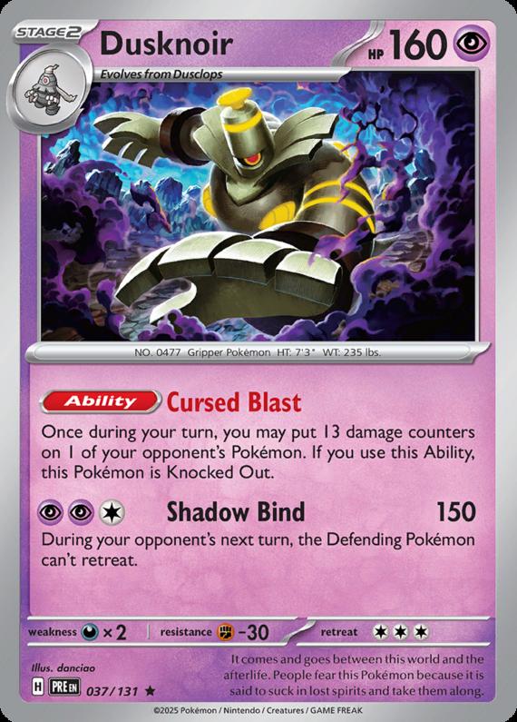 Image of Dusknoir Prismatic Evolutions (PRE) #037