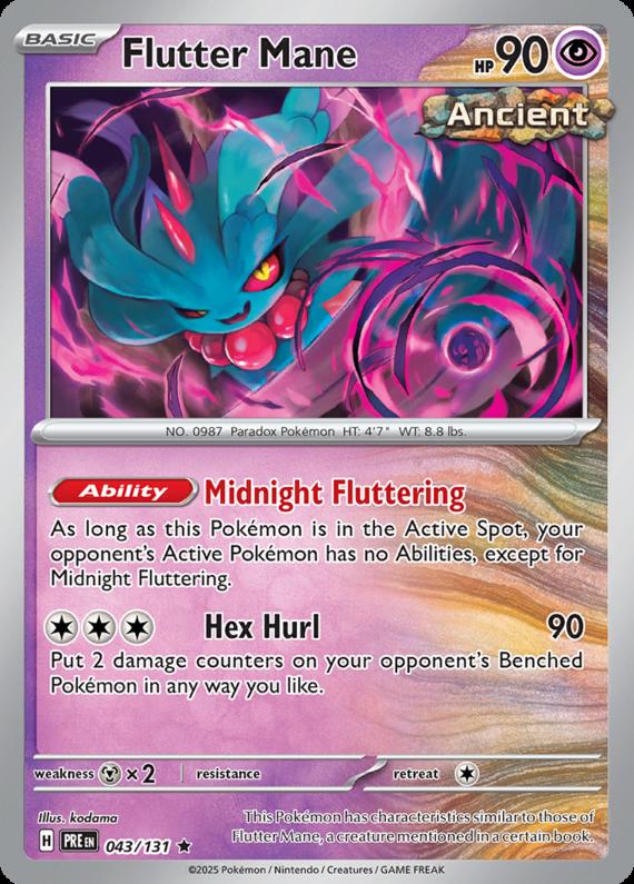 Image of Flutter Mane Prismatic Evolutions (PRE) #043