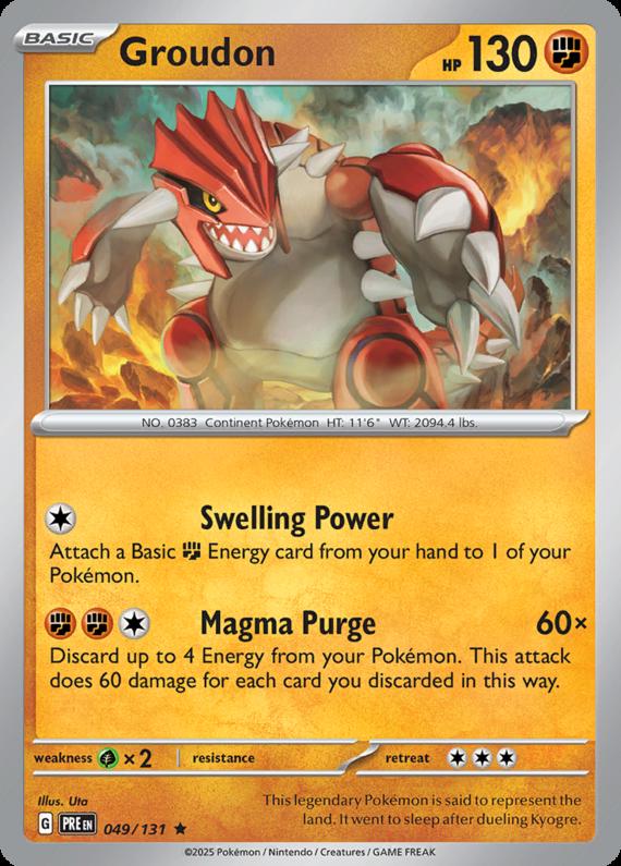 Image of Groudon Prismatic Evolutions (PRE) #049
