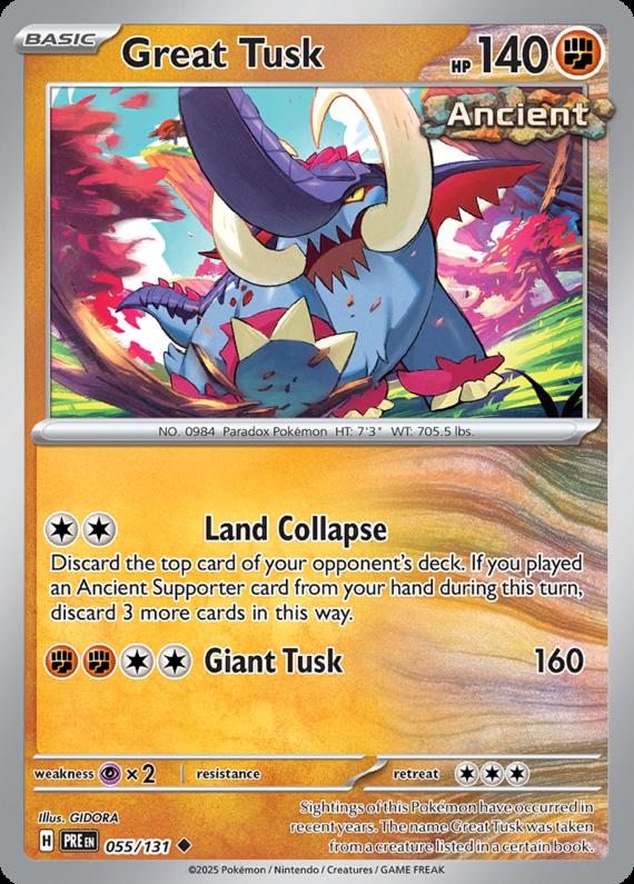 Image of Great Tusk Prismatic Evolutions (PRE) #055