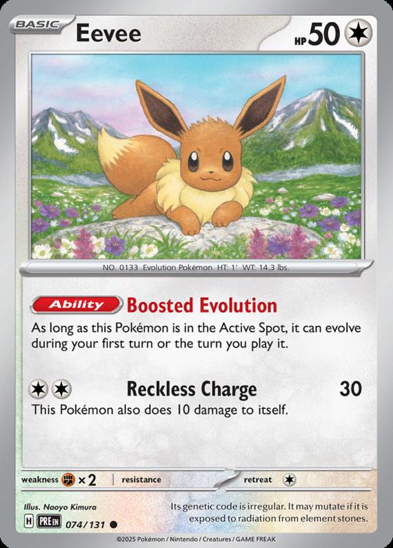 Image of Eevee Prismatic Evolutions (PRE) #074