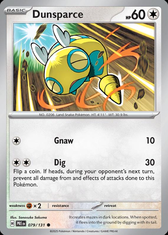 Image of Dunsparce Prismatic Evolutions (PRE) #079