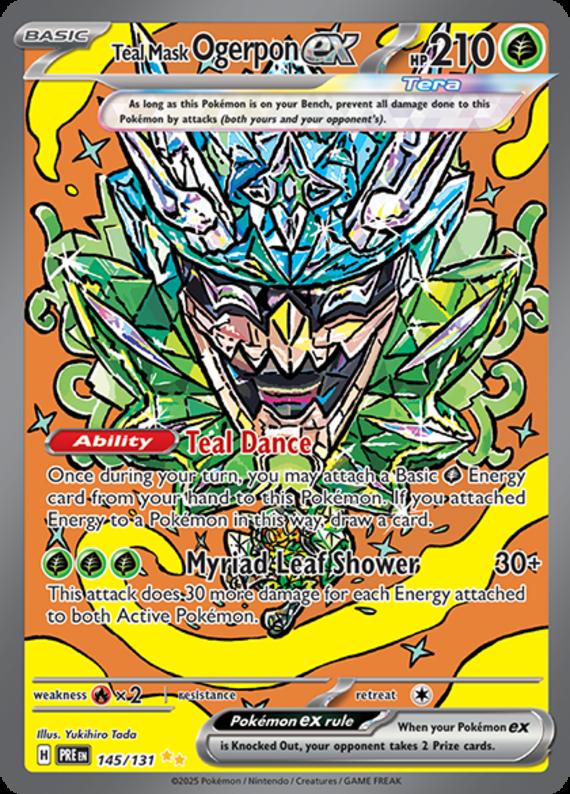 Image of Teal Mask Ogerpon ex Prismatic Evolutions (PRE) #145