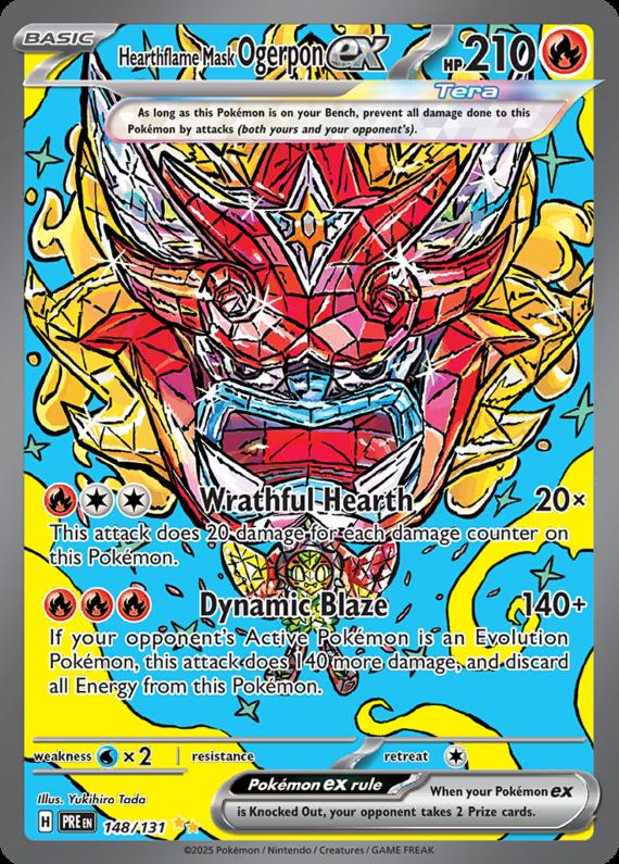 Image of Hearthflame Mask Ogerpon ex Prismatic Evolutions (PRE) #148