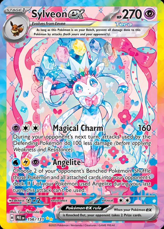 Image of Sylveon ex Prismatic Evolutions (PRE) #156