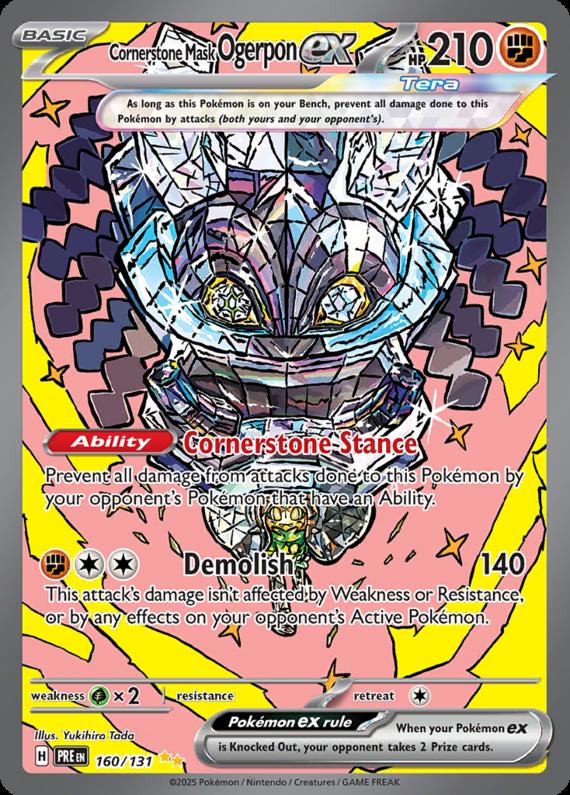 Image of Cornerstone Mask Ogerpon ex Prismatic Evolutions (PRE) #160