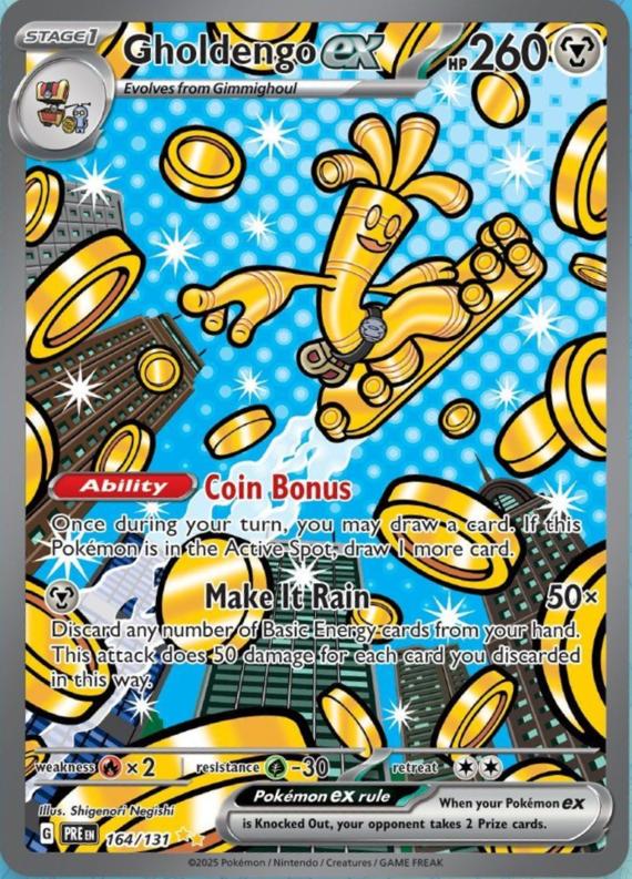 Image of Gholdengo ex Prismatic Evolutions (PRE) #164