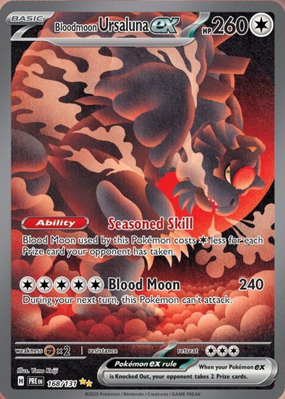 Image of Bloodmoon Ursaluna ex Prismatic Evolutions (PRE) #168