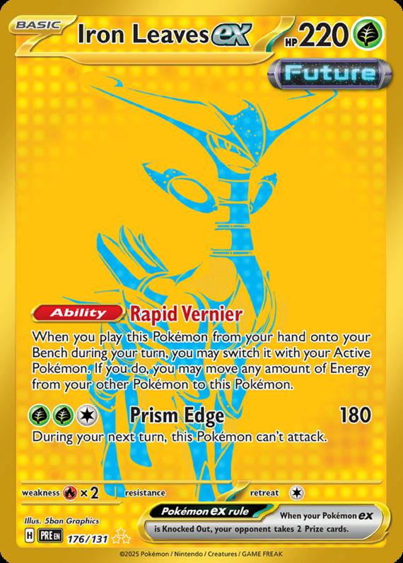 Image of Iron Leaves ex Prismatic Evolutions (PRE) #176