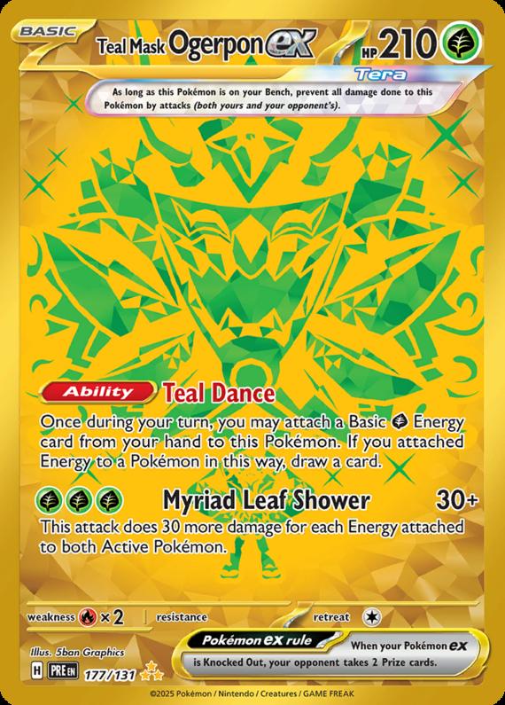 Image of Teal Mask Ogerpon ex Prismatic Evolutions (PRE) #177