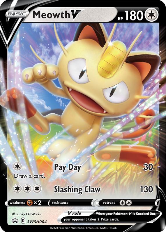Image of Meowth V Sword and Shield Promos #SWSH004