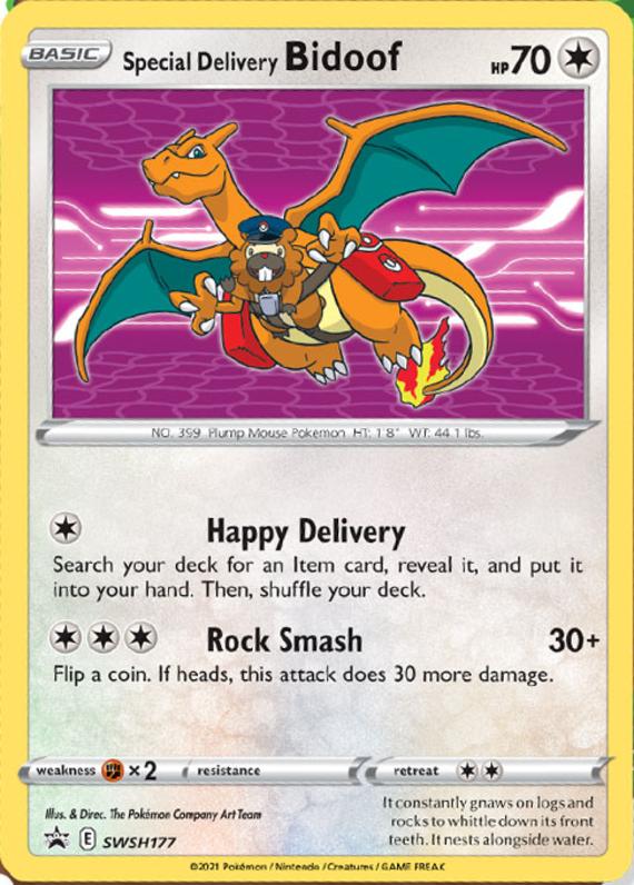 Image of Special Delivery Bidoof Sword and Shield Promos #SWSH177