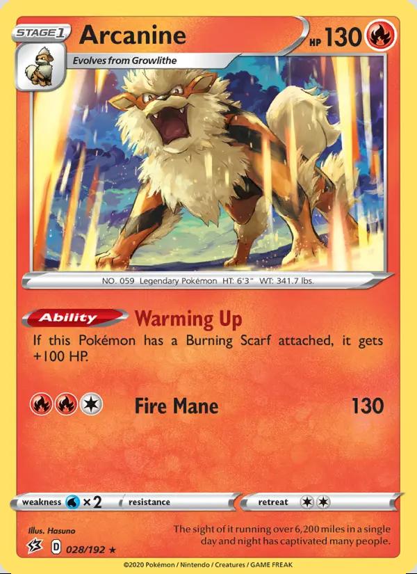 Image of Arcanine Rebel Clash (RCL) #028