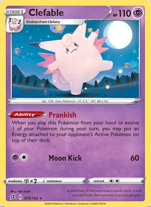 Image of Clefable Rebel Clash (RCL) #075