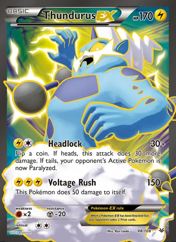 Image of Thundurus-EX Roaring Skies (ROS) #98