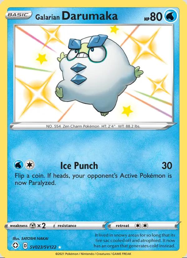 Image of Galarian Darumaka Shining Fates (SHF) #SV023