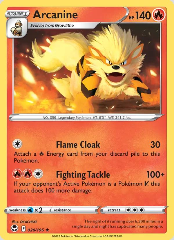Image of Arcanine Silver Tempest (SIT) #020