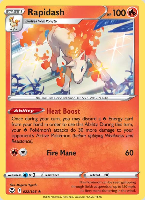 Image of Rapidash Silver Tempest (SIT) #022