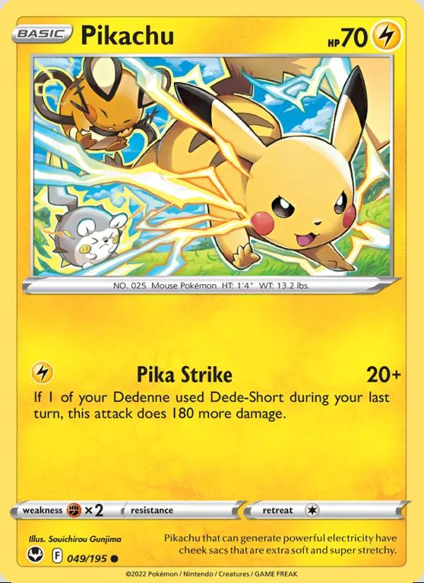 Image of Pikachu Silver Tempest (SIT) #049
