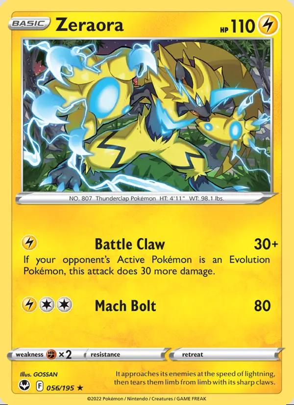 Image of Zeraora Silver Tempest (SIT) #056