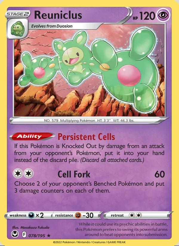 Image of Reuniclus Silver Tempest (SIT) #078