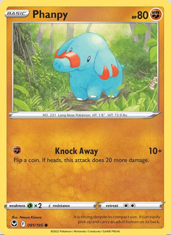 Image of Phanpy Silver Tempest (SIT) #091
