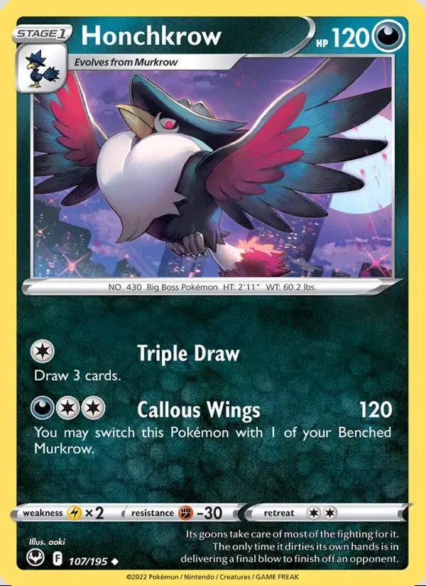 Image of Honchkrow Silver Tempest (SIT) #107