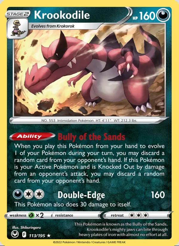 Image of Krookodile Silver Tempest (SIT) #113