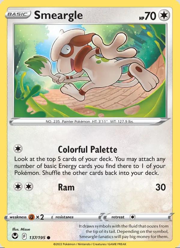 Image of Smeargle Silver Tempest (SIT) #137