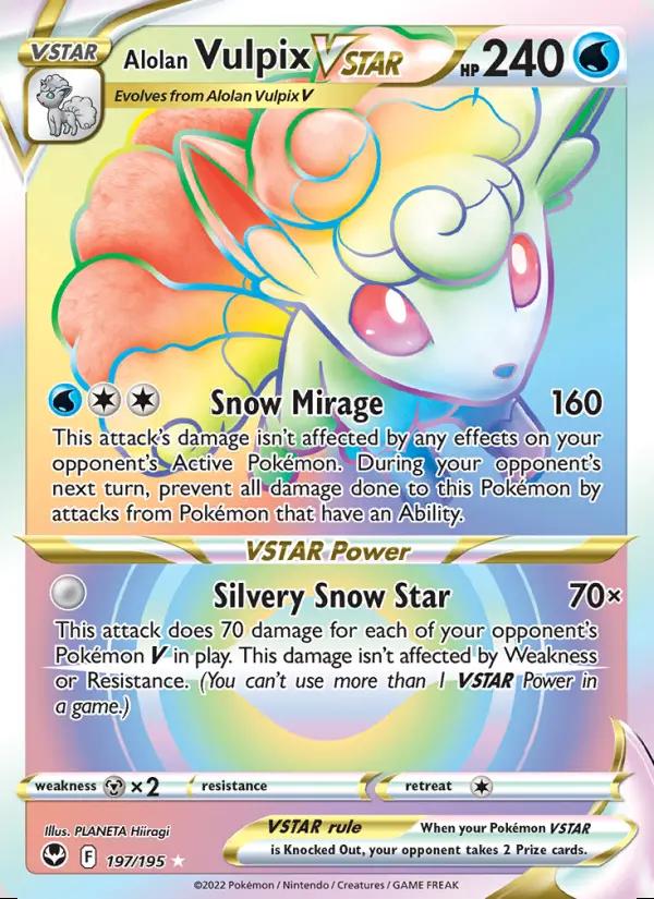 Image of Alolan Vulpix VSTAR Silver Tempest (SIT) #197