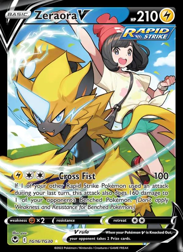 Image of Zeraora V Silver Tempest (SIT) #TG16