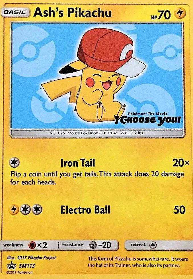 Image of Ashs Pikachu Sun and Moon Promos (SMP) #SM113