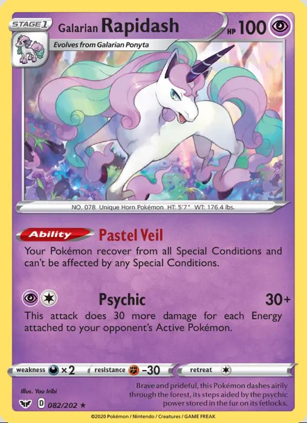 Image of Galarian Rapidash Sword and Shield (SSH) #082