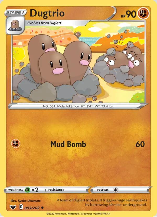 Image of Dugtrio Sword and Shield (SSH) #093