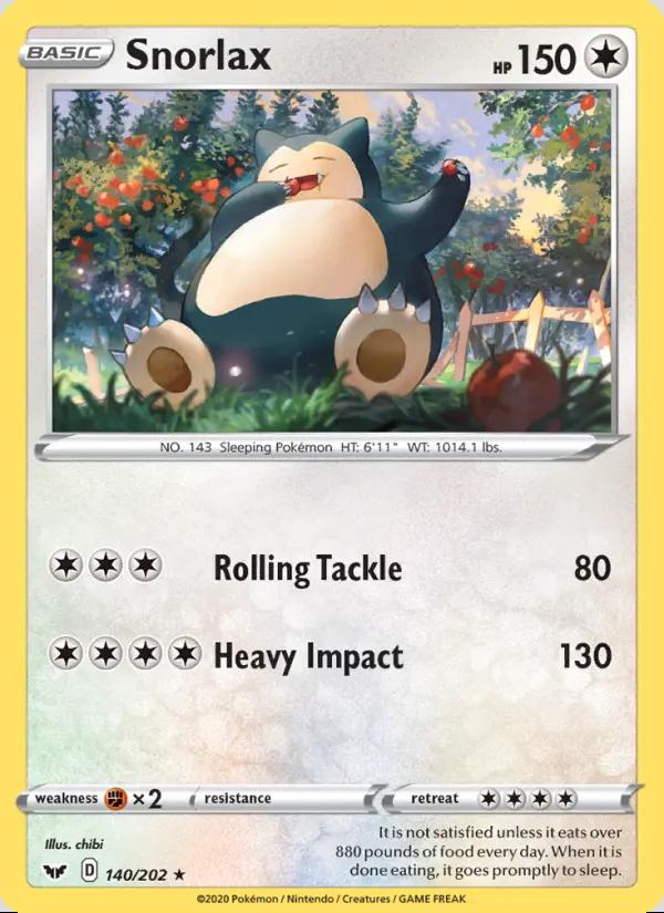 Image of Snorlax Sword and Shield (SSH) #140