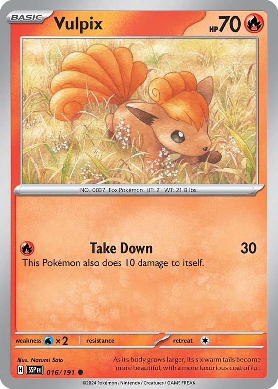 Image of Vulpix Surging Sparks (SSP) #016