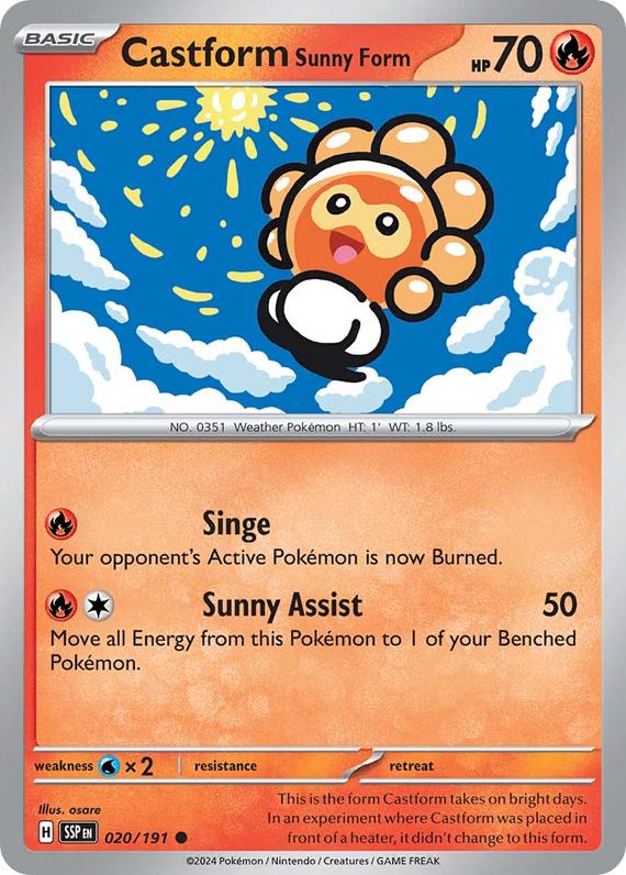 Image of Castform Sunny Form Surging Sparks (SSP) #020
