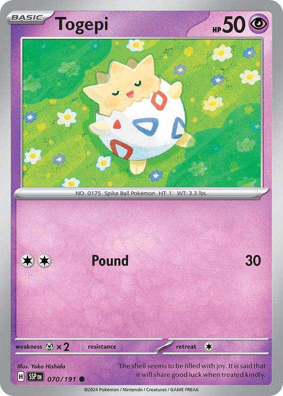 Image of Togepi Surging Sparks (SSP) #070