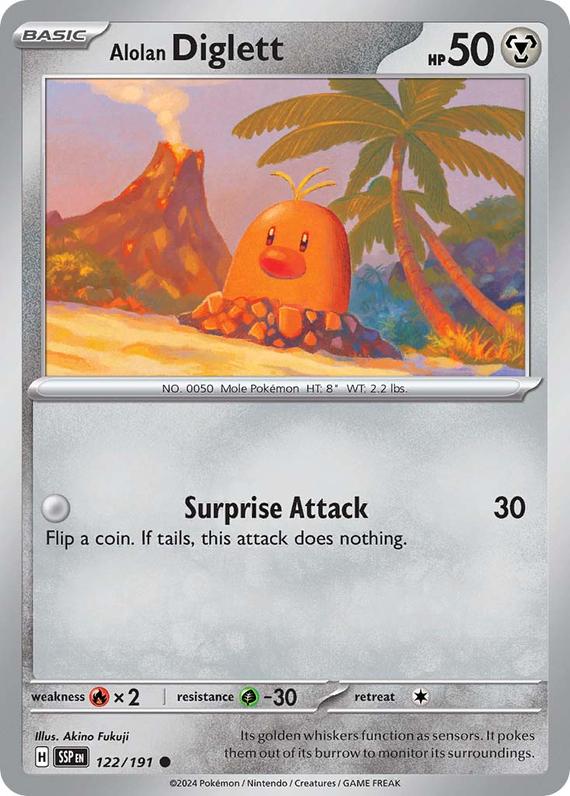 Image of Alolan Diglett Surging Sparks (SSP) #122