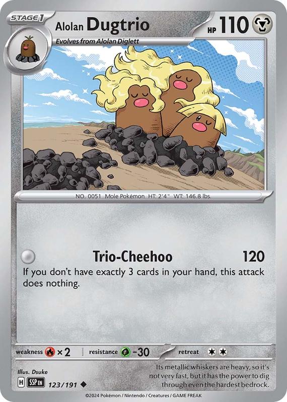 Image of Alolan Dugtrio Surging Sparks (SSP) #123