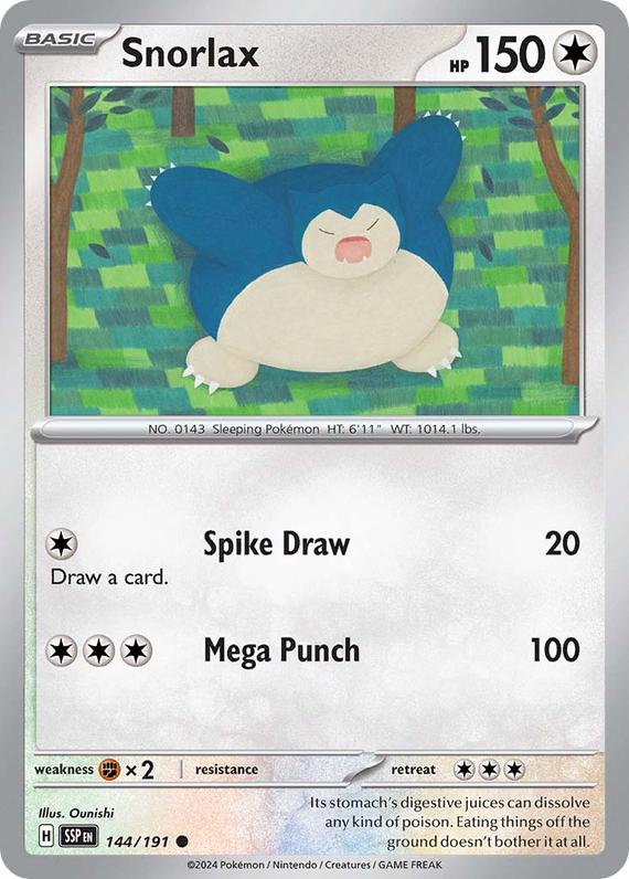 Image of Snorlax Surging Sparks (SSP) #144