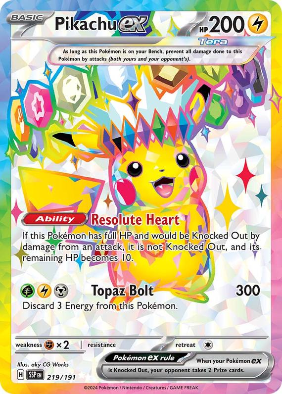 Image of Pikachu ex Surging Sparks (SSP) #219