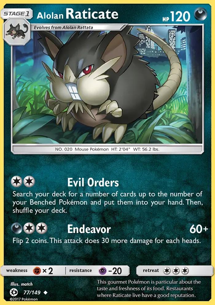 Image of Alolan Raticate Sun and Moon (SUM) #77