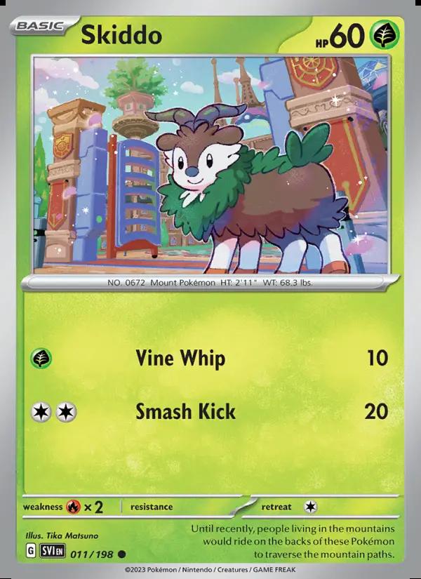 Image of Skiddo Scarlet and Violet (SVI) #011