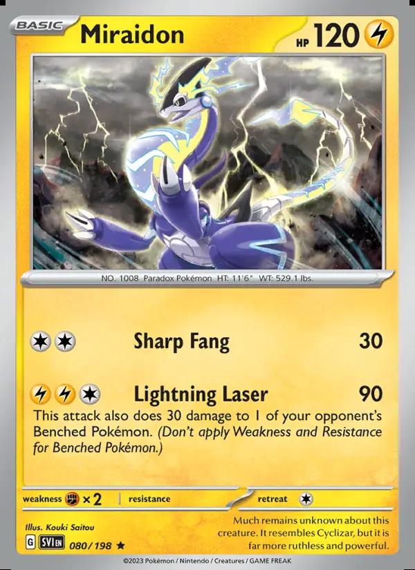 Image of Miraidon Scarlet and Violet (SVI) #080